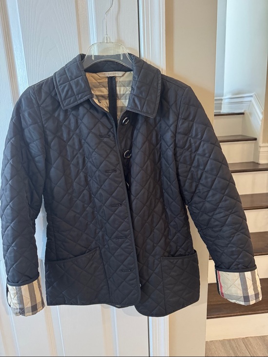Burberry Jackets & Blazers - Burberry Beige and black Quilted Jacket with Signature Check Lining